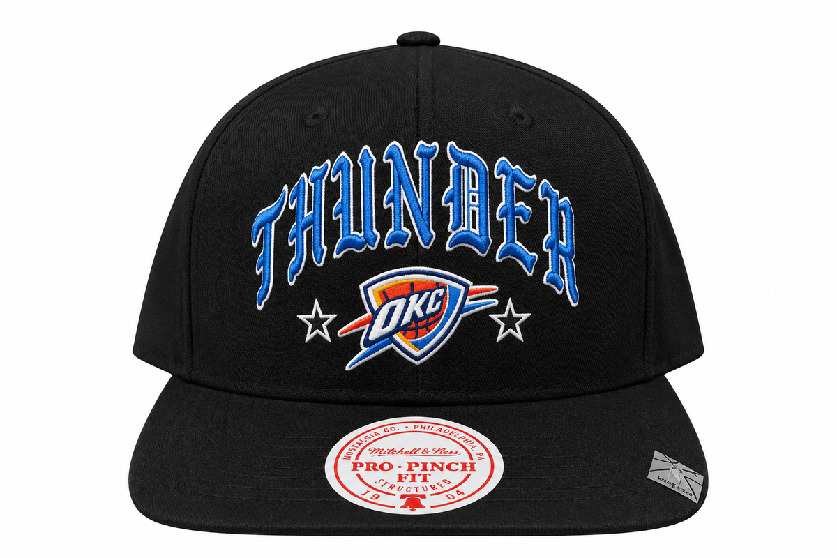 BLACK LETTER PRO PINCH OKC CAP