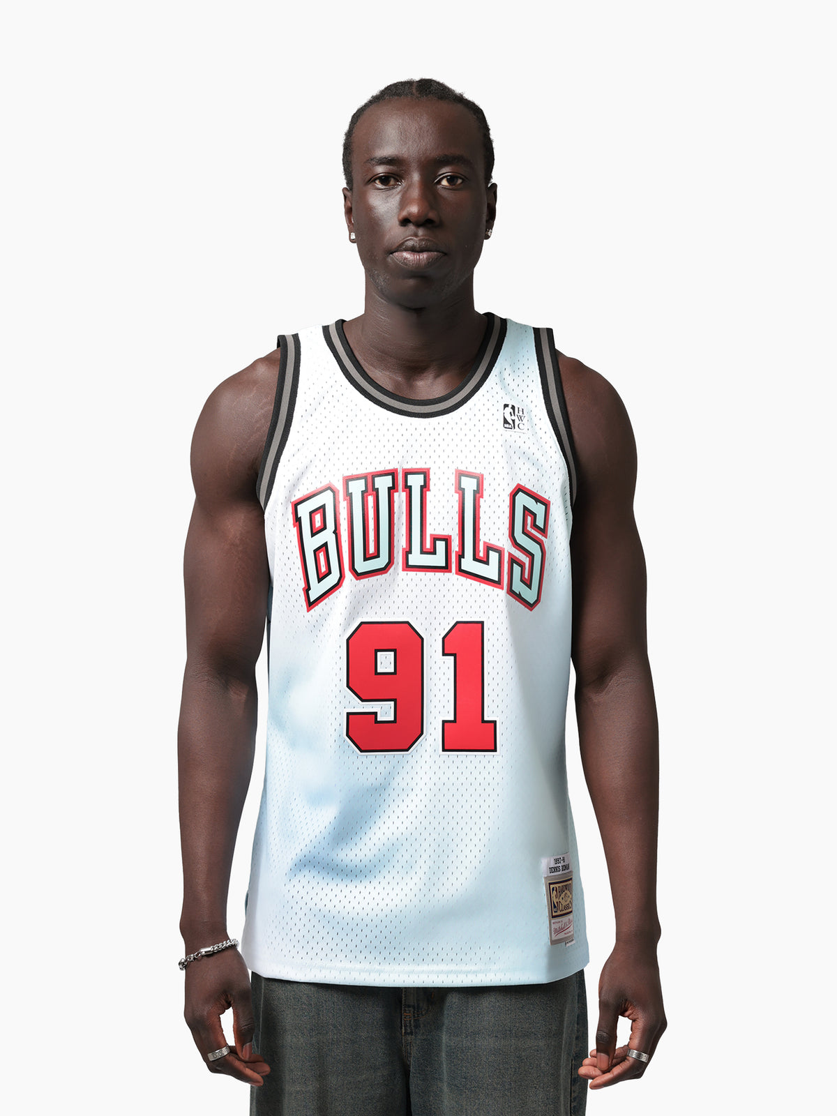 BULLS RODMAN BLUE JERSEY