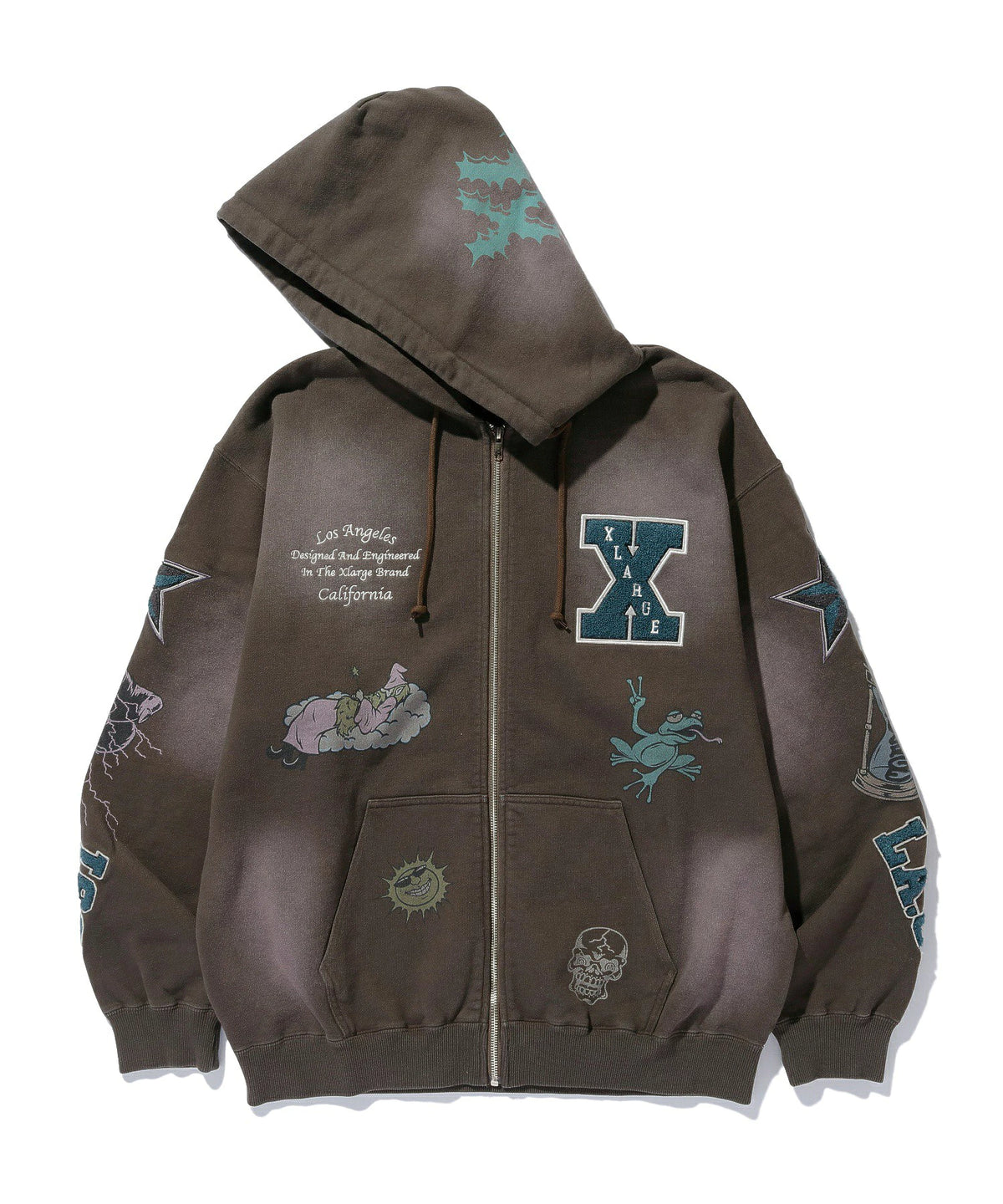 MULTI LOGO ZIP THRU HOOD