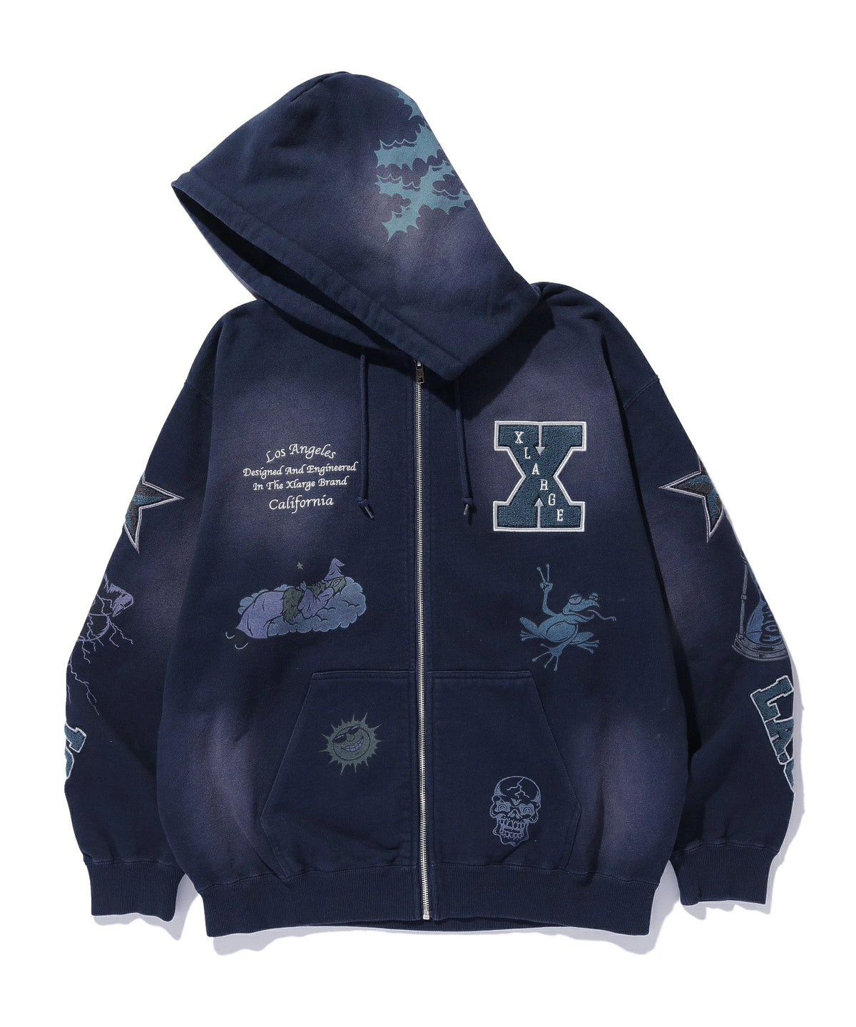 MULTI LOGO ZIP THRU HOOD