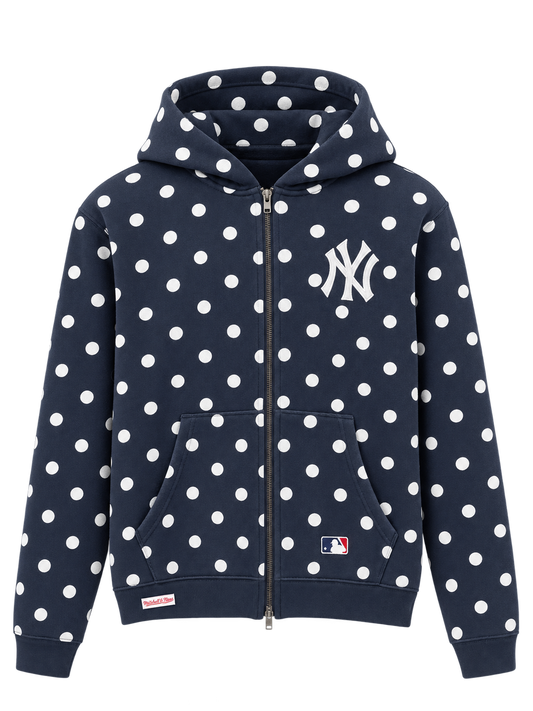 NEW YORK YANKEES ALL OVER POLKA DOT BOX HOOD