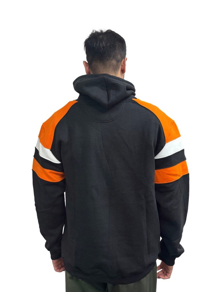 Orange Shoulder Hoodie