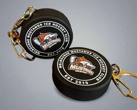 Melbourne Mustangs Game Puck Keyring