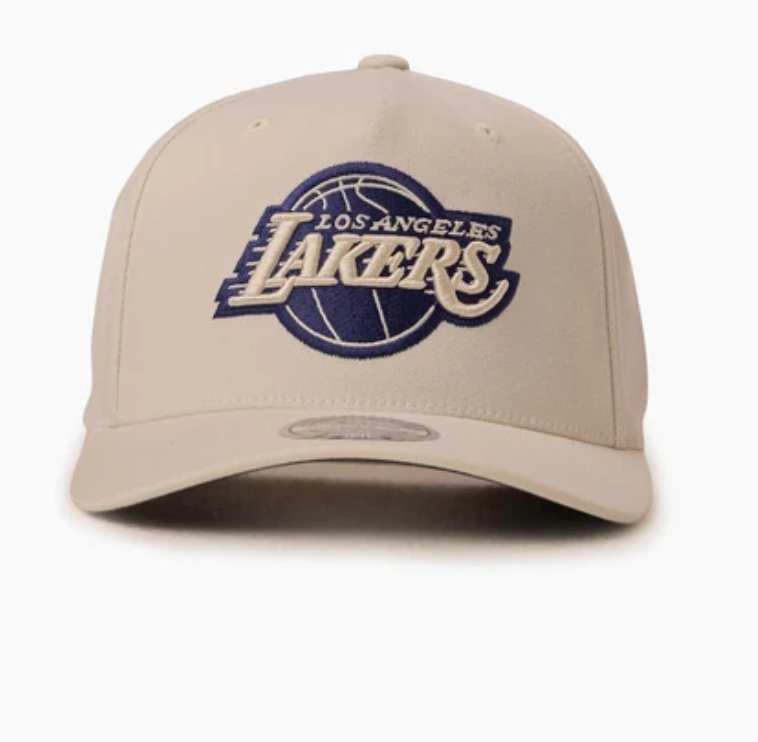 WHITE/CREAM & NAVY 110 LAKERS CAP