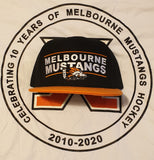 Melbourne Mustangs Premium Text and Logo Flat Peak Cap